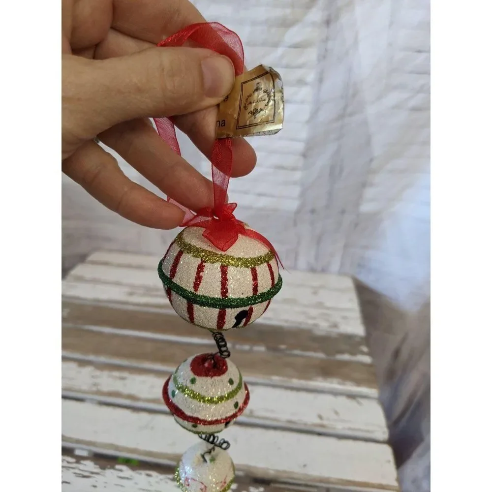 Mark Roberts Bell ornament Xmas holiday red green‎